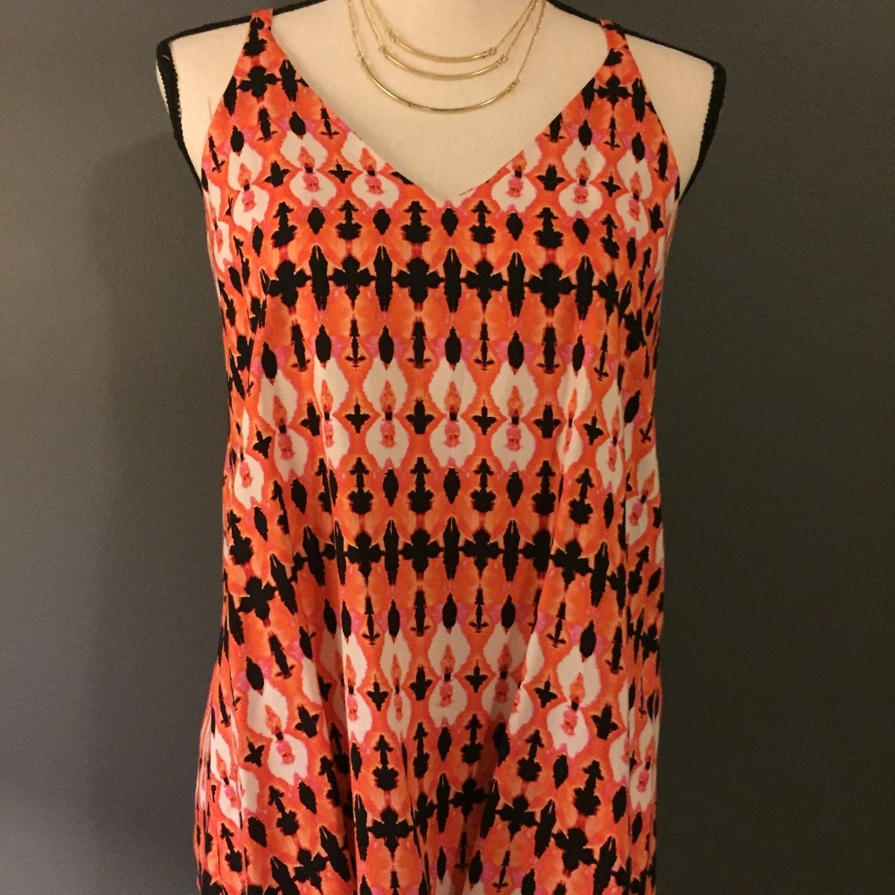 NWT Renee C (Stitchfix) Orange Abstract Print Tank
